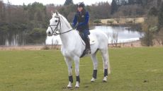 Louisa Milne Home and King Eider at home during a Horse & Hound photoshoot.