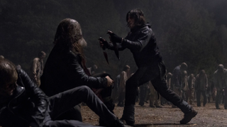 Daryl and Beta in The Walking Dead.