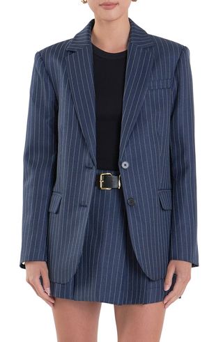 Stripe Oversize Blazer