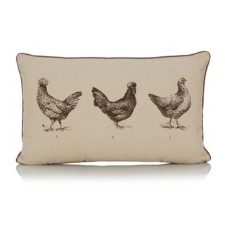 chicken print on cushion