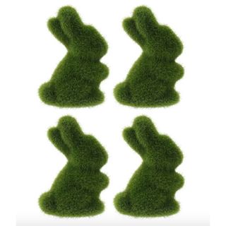Moss bunny figurines