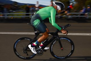 Bangladesh's Drabir Alam competed in the elite men's time trial