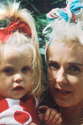 Peaches Geldof and mum Paula Yates, 1990