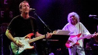 Eric Clapton, Albert Lee and Bobby Keys with The Crickets at the House of Blues Hollywood in West Hollywood, California, August 4, 2004