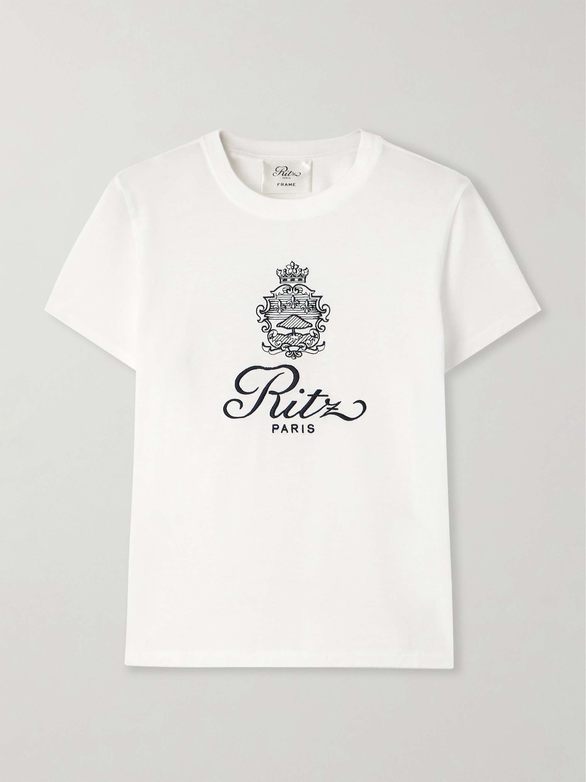 + Ritz Paris Embroidered Cotton-Jersey T-Shirt