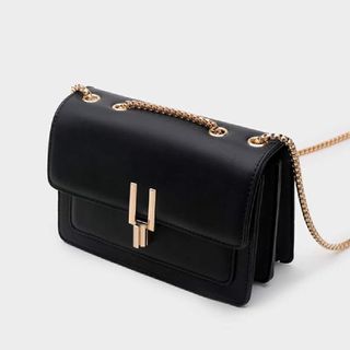 TOP BAND Color-Block Leather Cross-Body Bag