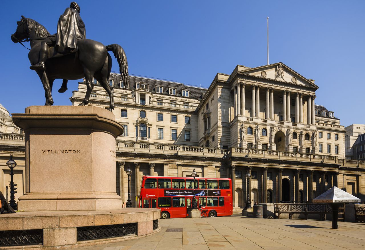 The Wellington statue and the Bank of England 