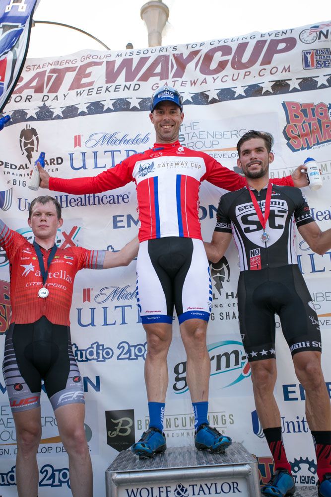 The men's podium