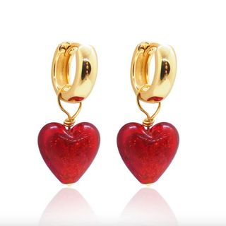 Wolf & Badger heart earrings