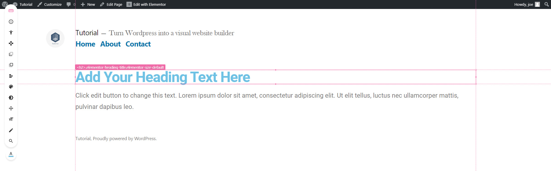 Ensure the content lines up with the header