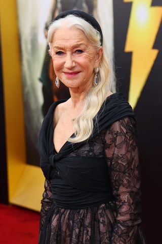 helen mirren with long hair