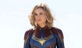 Captain Marvel looking distant.