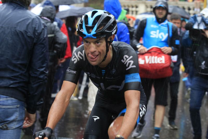 Richie Porte (Team Sky) after the wet stage