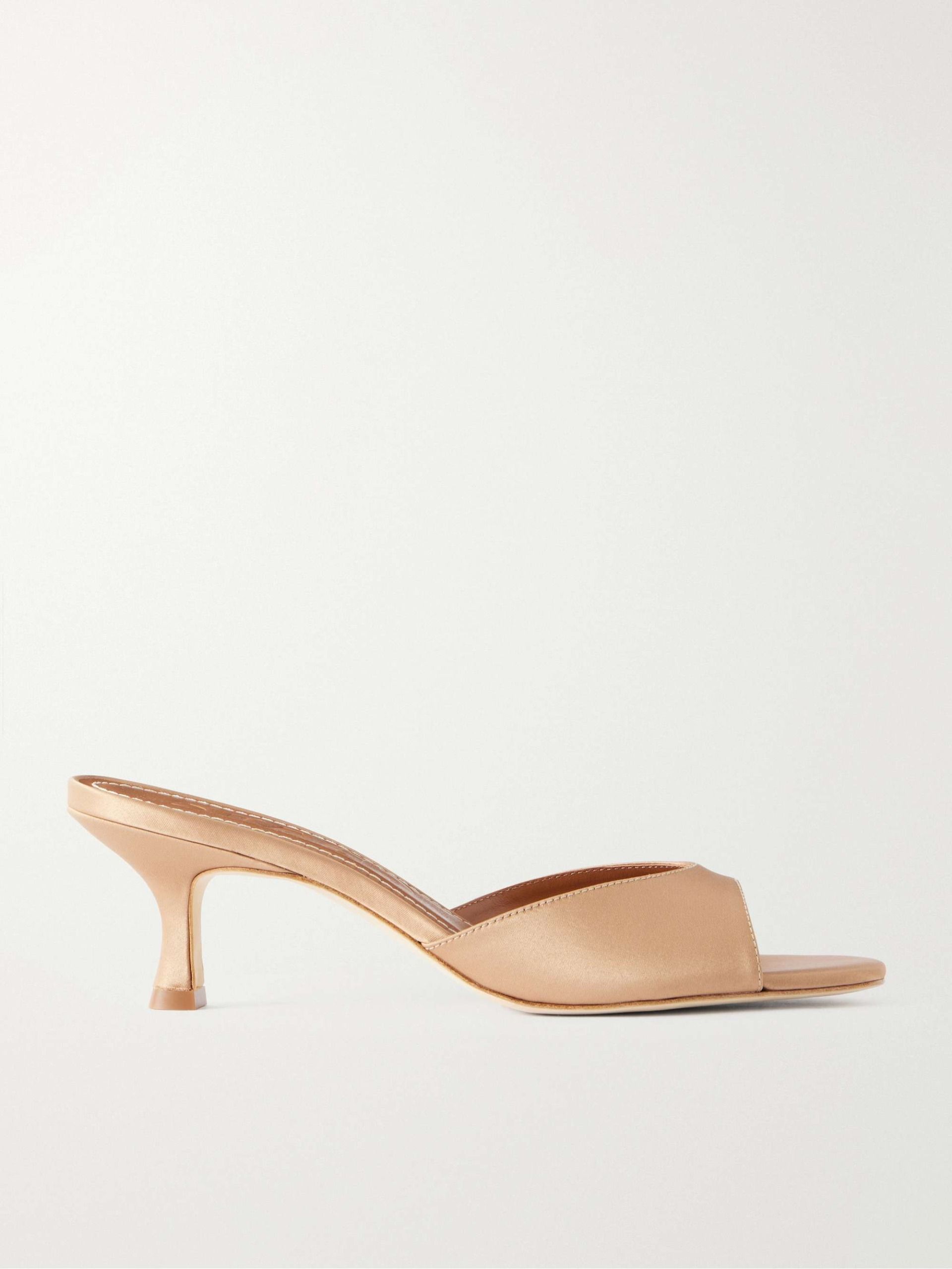 Brigitte 55 Satin Mules