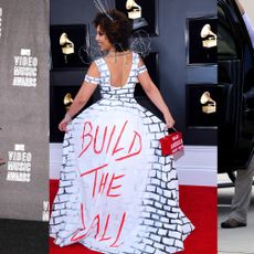 Joy Villa in a 'Build the Wall' Dress