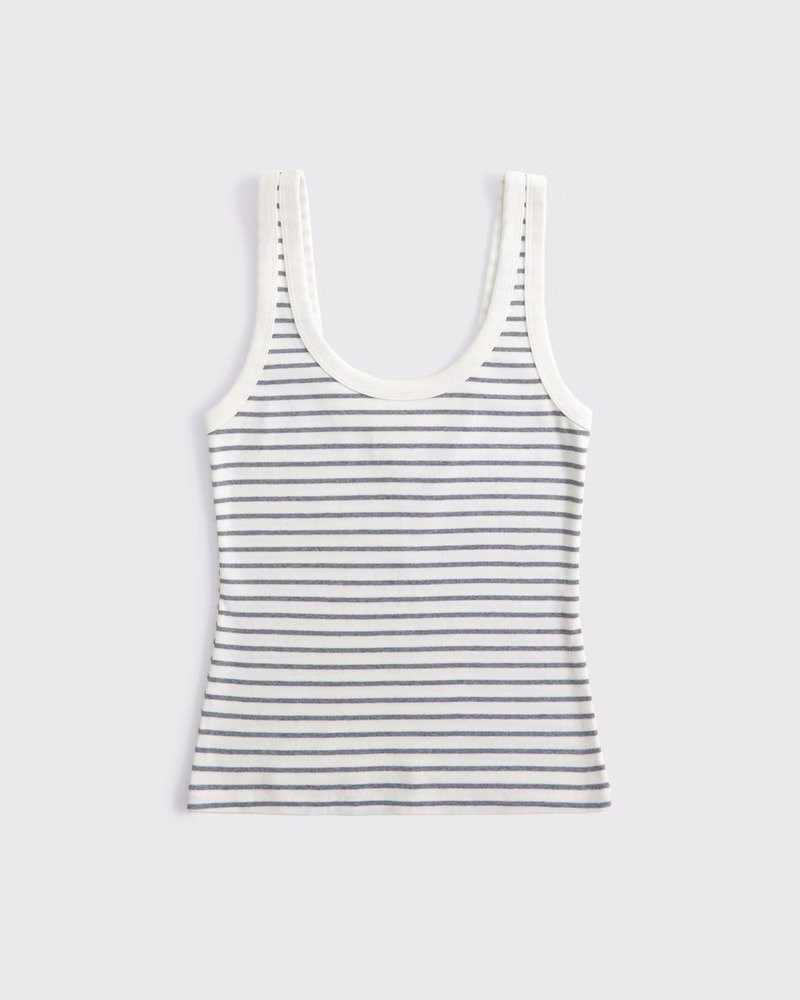 Abercrombie & Fitch, Vintage-Style Rib Tuckable Scoopneck Tank