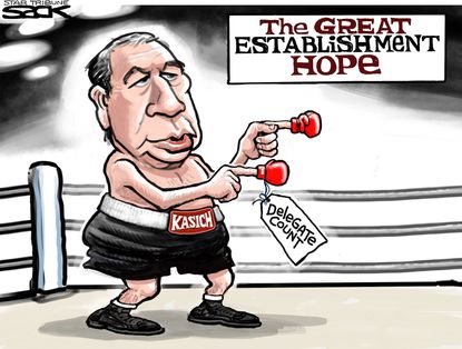 Political cartoon U.S. Kasich