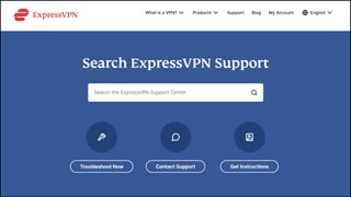 Capture d'écran du portail d'assistance d'ExpressVPN