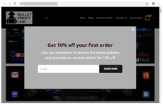 Screenshot of a welcome message on the BulletProofLinks site