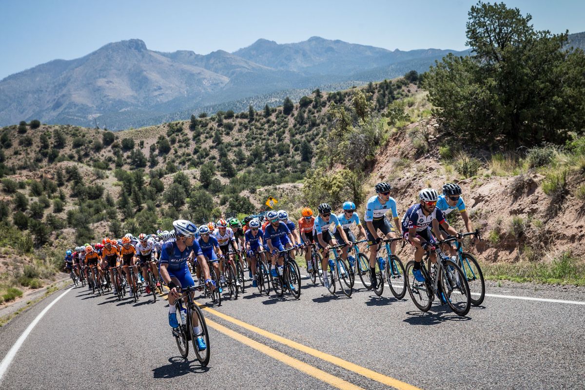 The mens field brings back the break during stage 1 at Tour of the Gila
