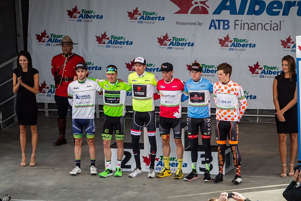 The jersey leaders after stage 4 at the Tour of Alberta