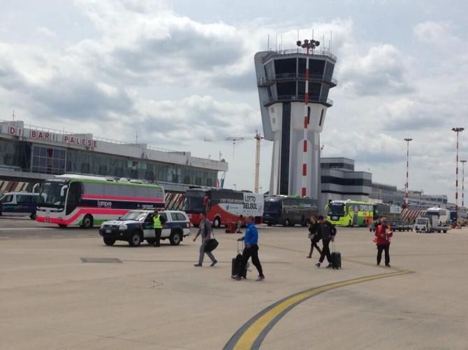 Eros Capecchi (Movistar) posted this photo after arriving in Bari from Dublin