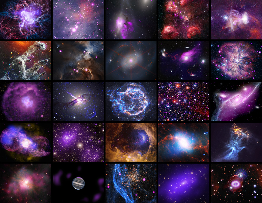 A full version showing all the new images NASA released, taken by Chandra.