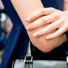 rainbow french manicure