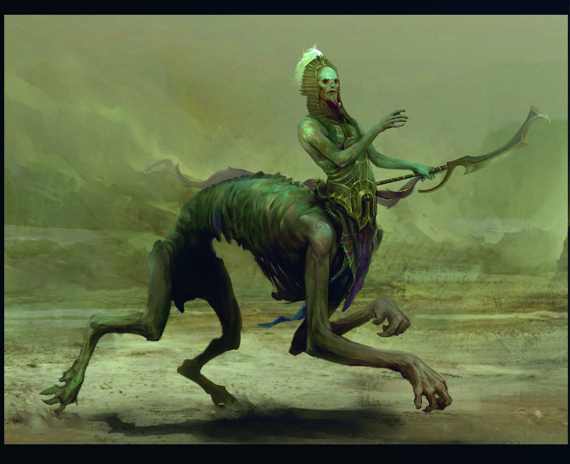 Dark monster art in a gritty style