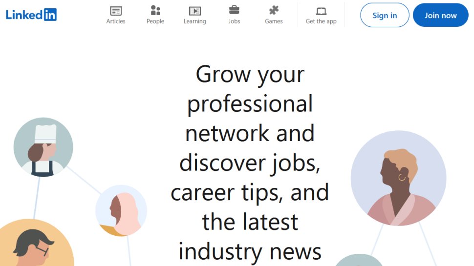 LinkedIn website screenshot (March 2026).