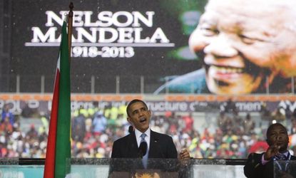 Obama at Mandela memorial