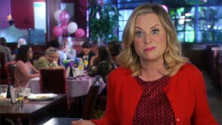 Leslie Knope (Amy Poehler) auditions friends on Galentine's Day in Parks and Recreation