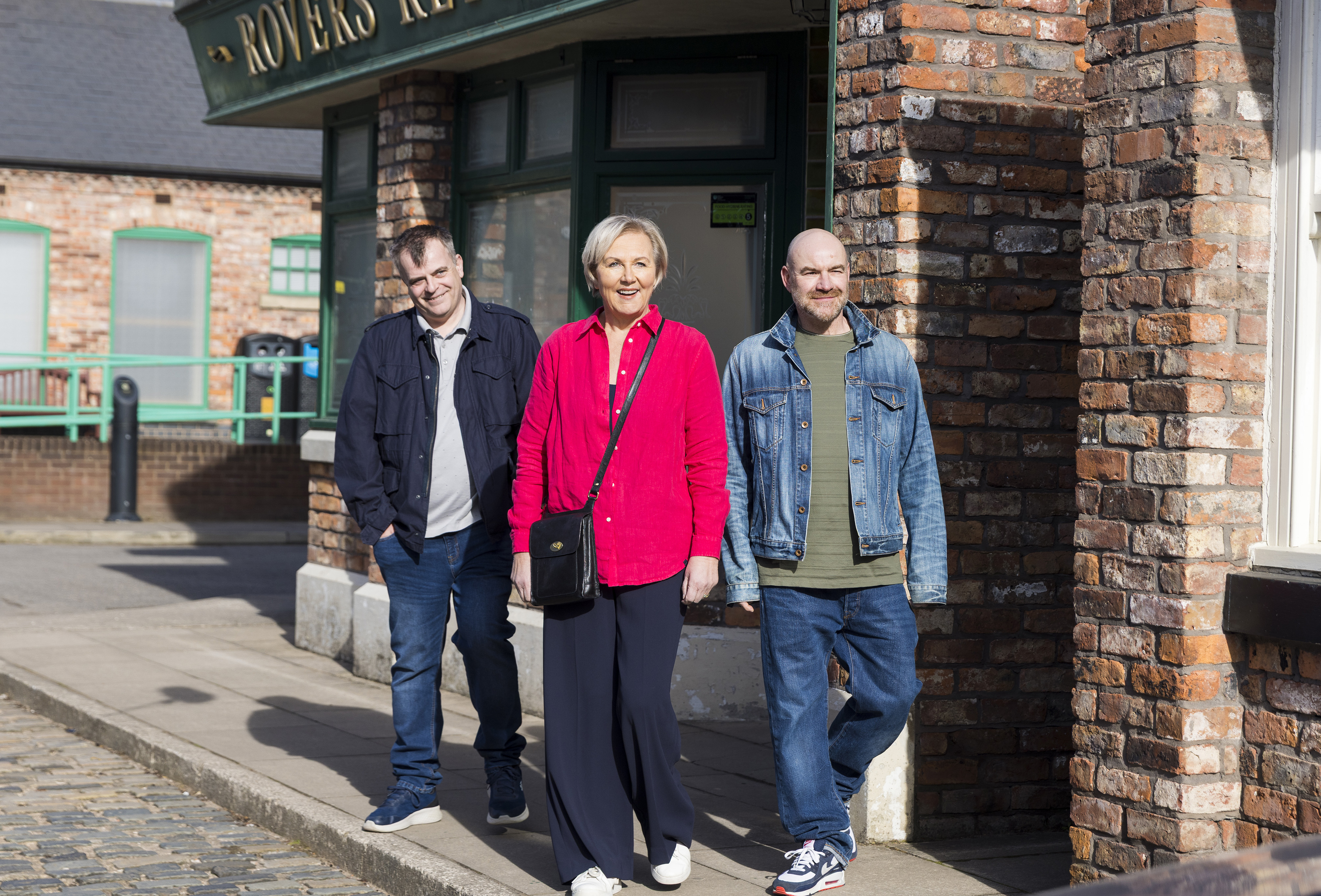 Eileen Grimshaw, Steve McDonald and Tim Metcalfe in Coronation Street