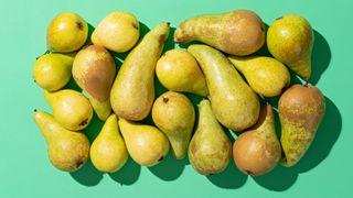 Collection of pears of all different shapes and sizes