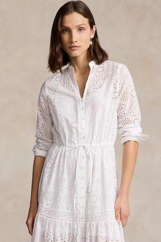 Tiered Eyelet Cotton Maxidress