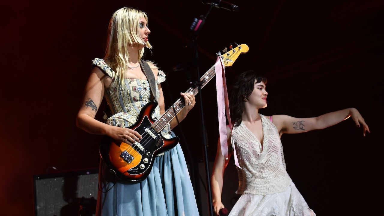 Abigail Morris and Georgia Davies of The Last Dinner Party performs during the 2026 Wilderness Festival on August 02, 2026 in Charlbury, Oxfordshire.