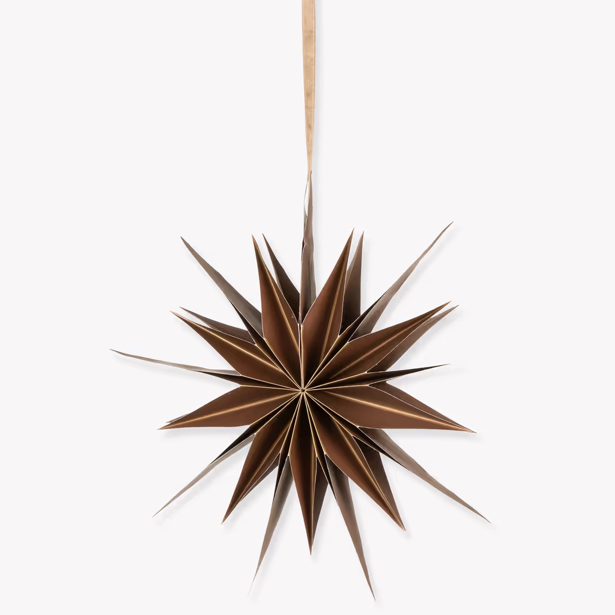 Garden Trading Maddox Christmas Classic Star - Paper, Cocoa &amp;amp; Gold, Small