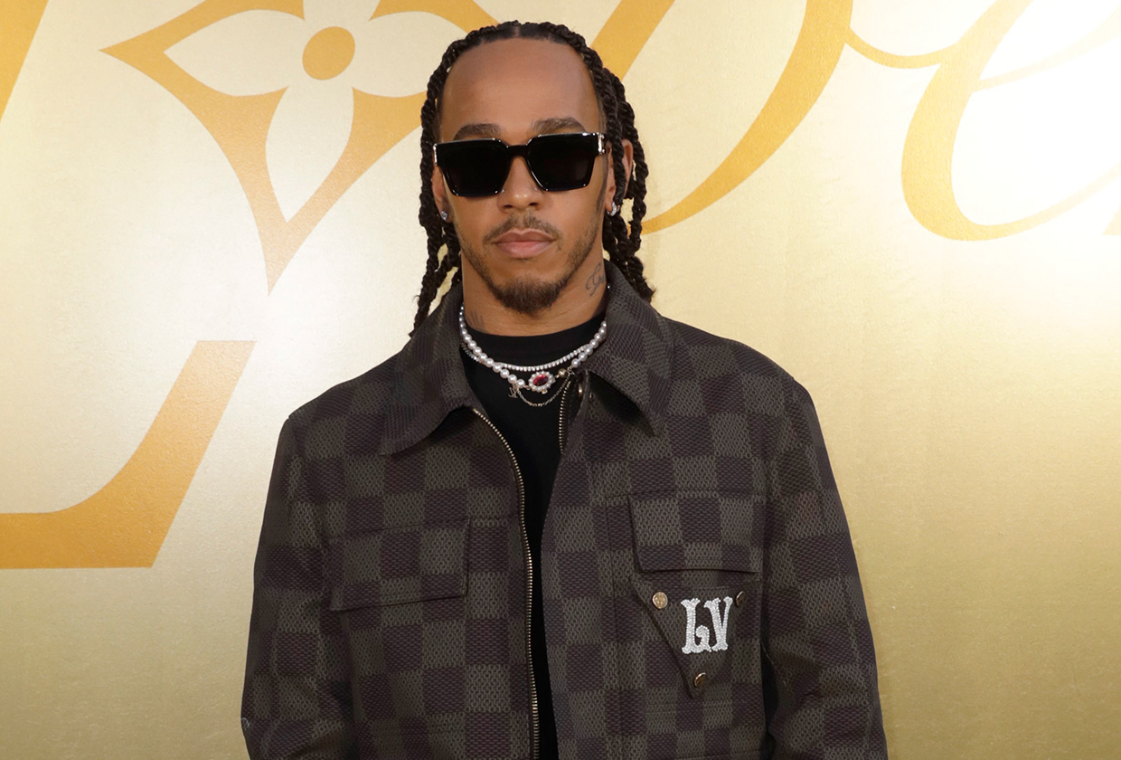 Lewis Hamilton attends the Louis Vuitton Menswear Spring/Summer 2024 show as part of Paris Fashion Week on June 20, 2023 in Paris, France.