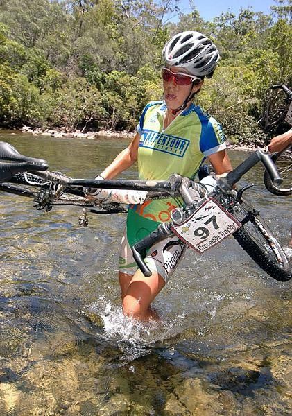 Karen Steurs at the Roaring meg crossing