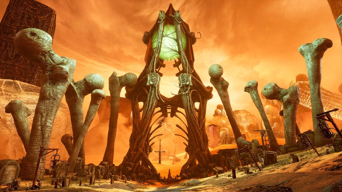 bone structure in freaky desert city