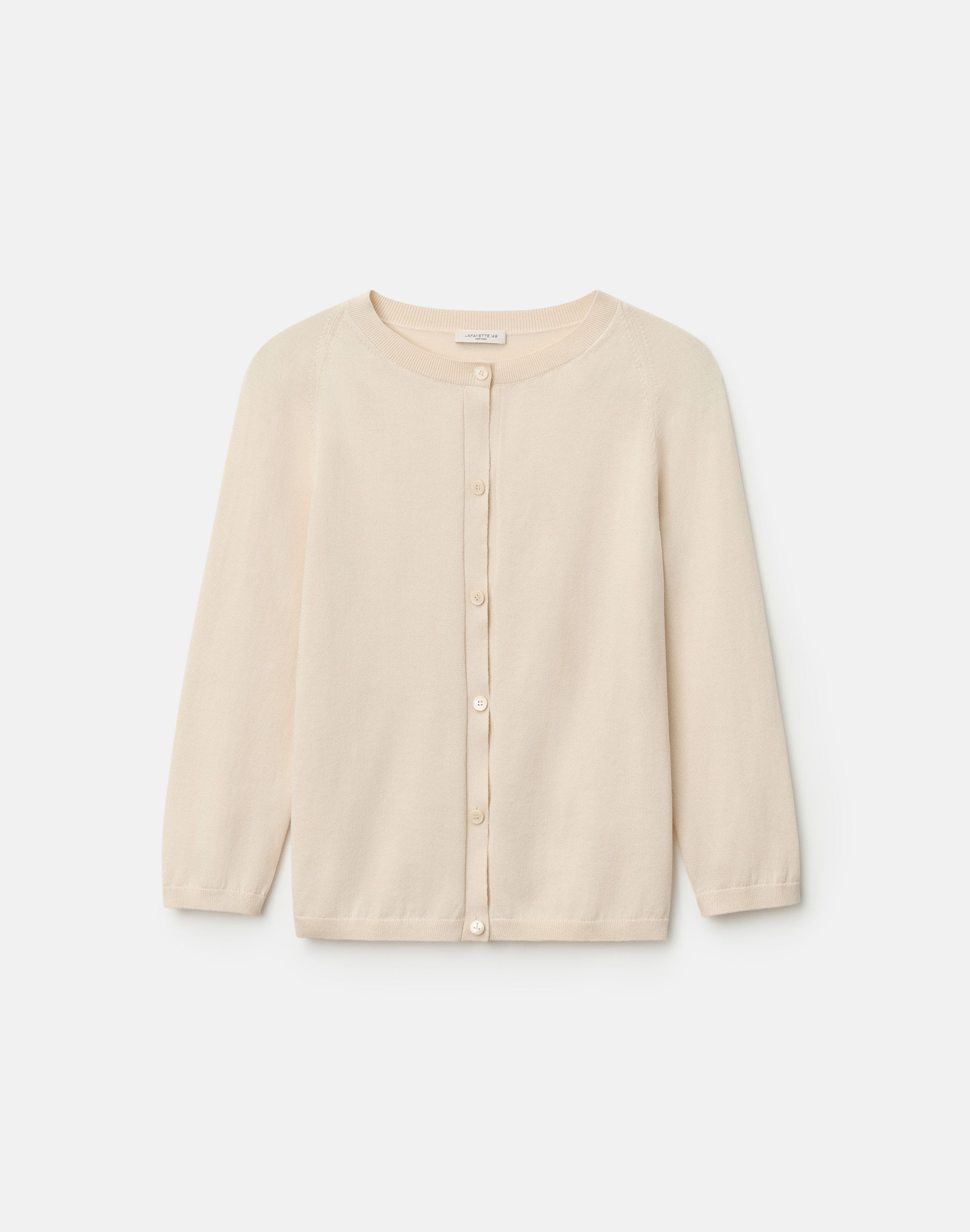 Fine Cotton-Silk Cropped Cardigan