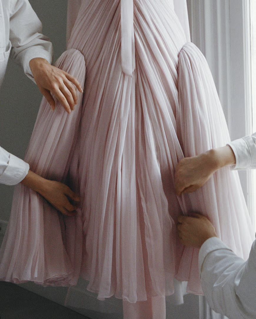 Chiffon and sweeping skirts already here from Dior's spring vision