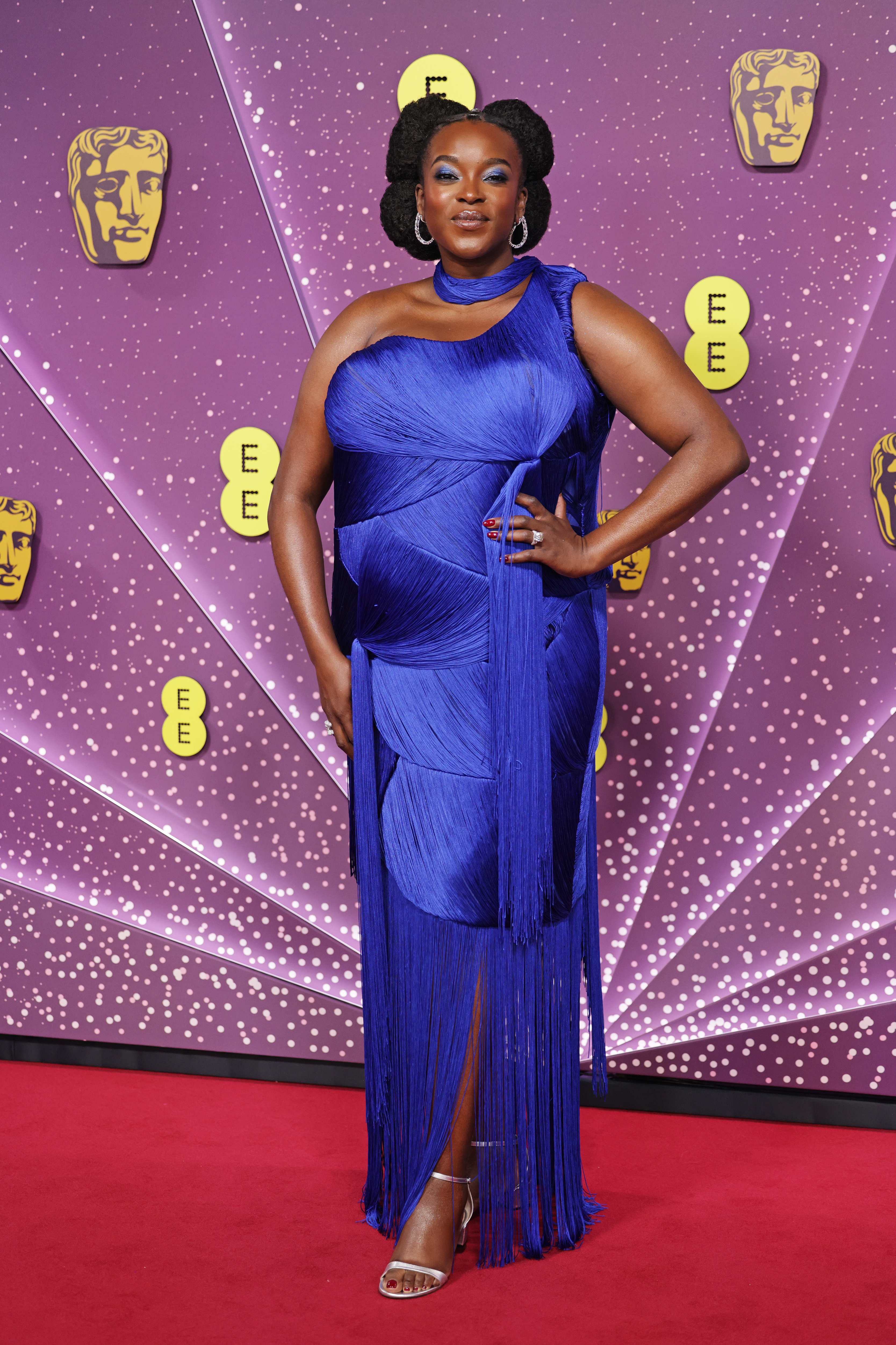 Wunmi Mosaku attends the 2026 EE BAFTA Film Awards at The Royal Festival Hall