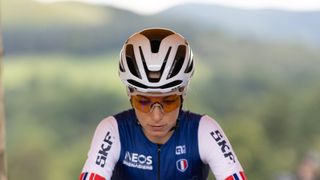 Pauline Ferrand-Prévot wearing the Kask Elemento at the 2023 MTB World Champs