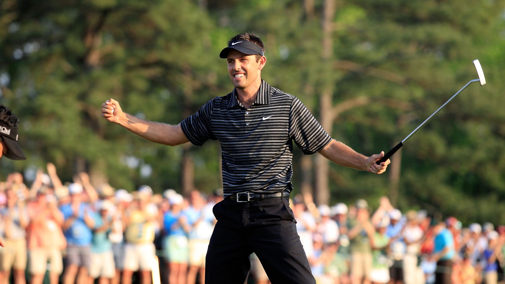Charl Schwartzel celebrates winning the 2011 Masters