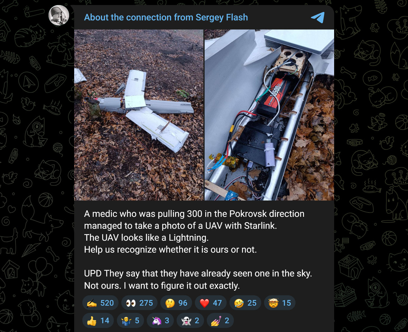 &#039;Russian drone&#039; with Starlink Mini