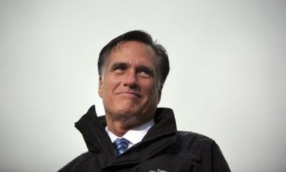 Mitt Romney during a campaign rally on Oct. 8 in Newport News, Va.: While Romney leads Obama in the Pew poll, Rasmussen and Gallup both show the president pulling ahead.
