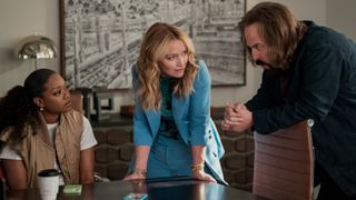 Jazz Raycole as Izzy Letts, Becki Newton as Lorna Crane, Angus Sampson as Cisco in The Lincoln Lawyer season 3 episode 9