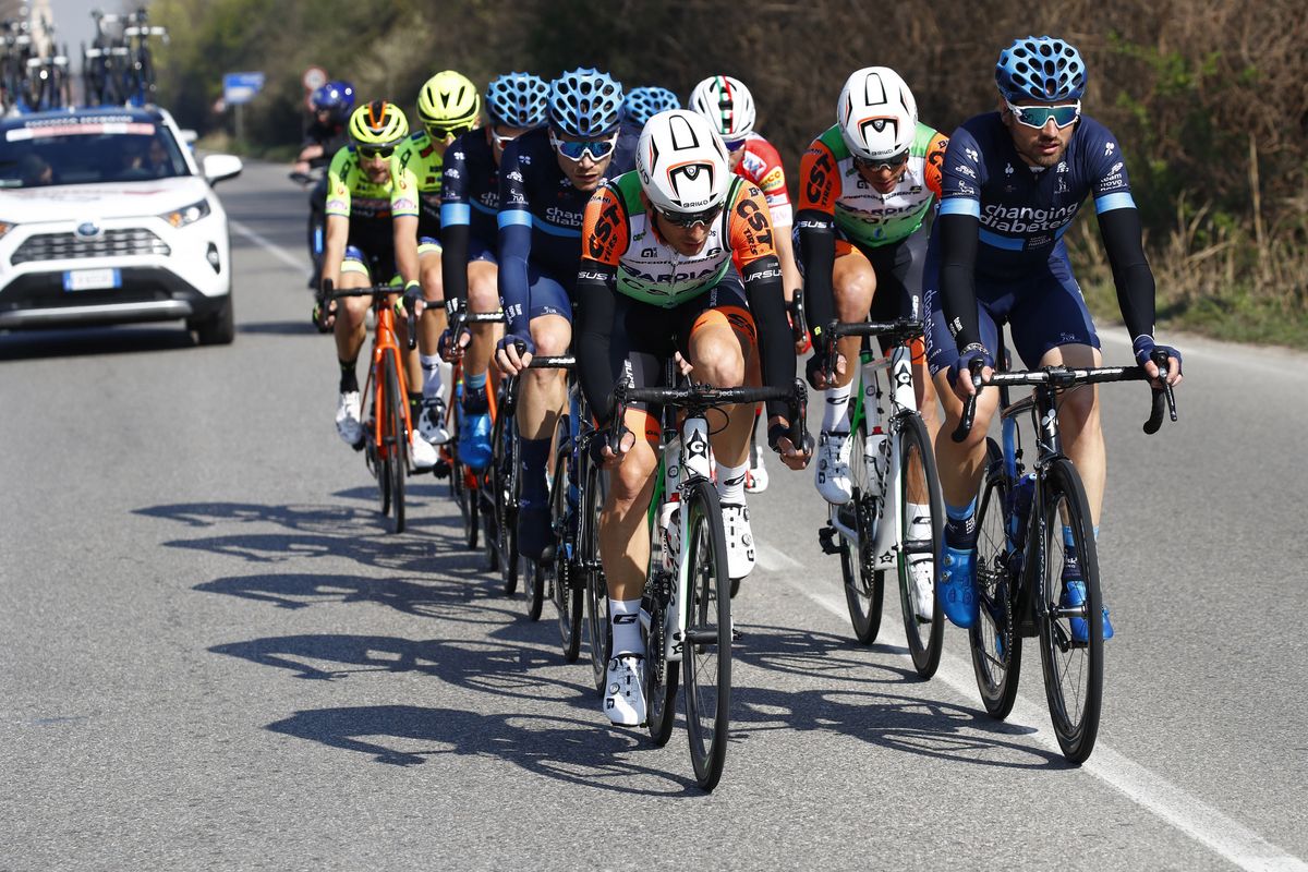 Alessandro Tonelli (Bardiani CSF) on the front of the break