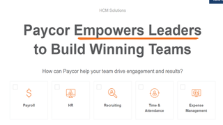 Website screenshot for Paycor